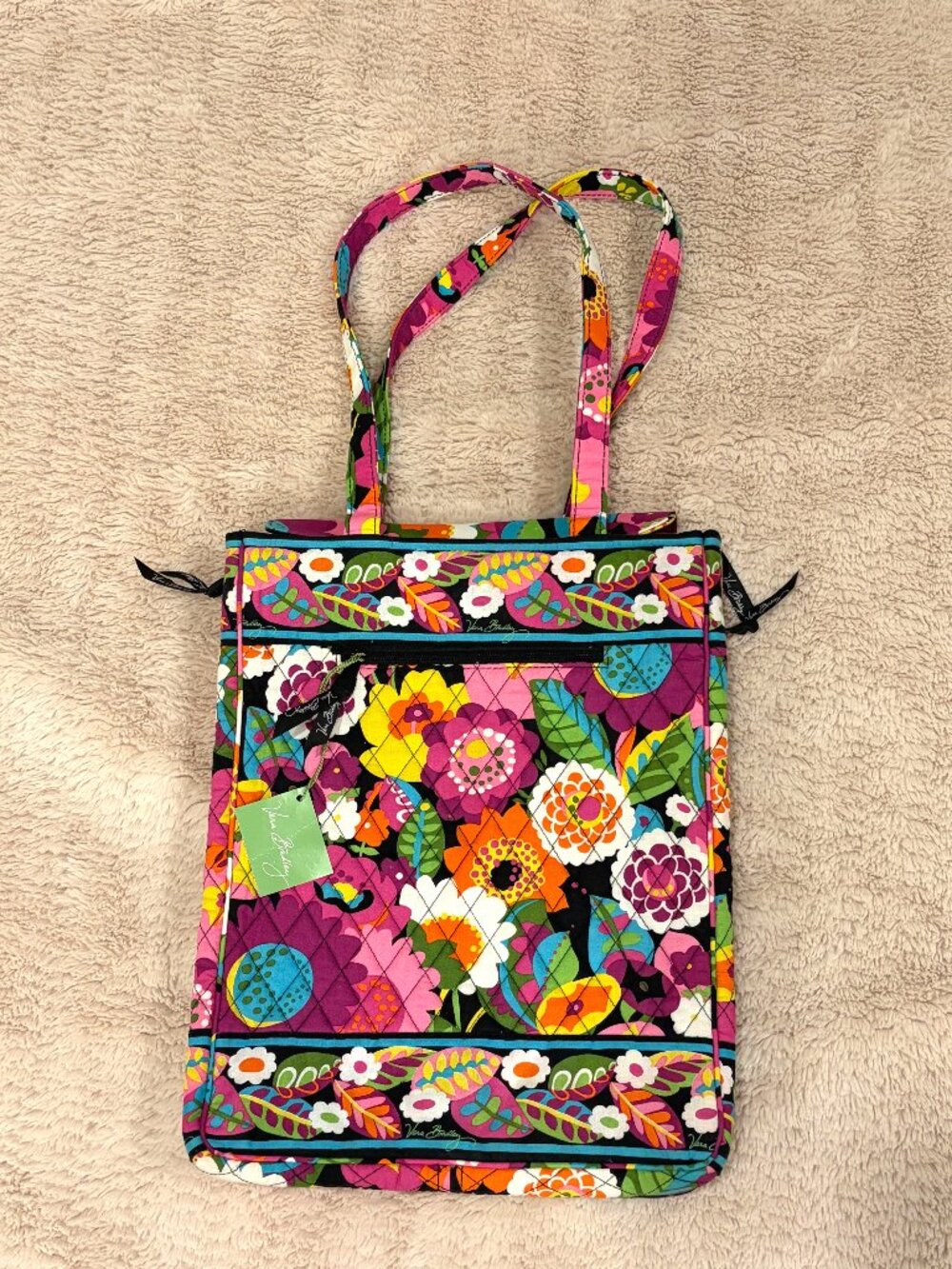 NWT Vera Bradley Tutti Frutti Quilted Laptop Bag TSA Checkpoint Friendly Tote‎